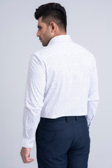 Regular Fit Point Collar Printed Templeton Formal Shirt