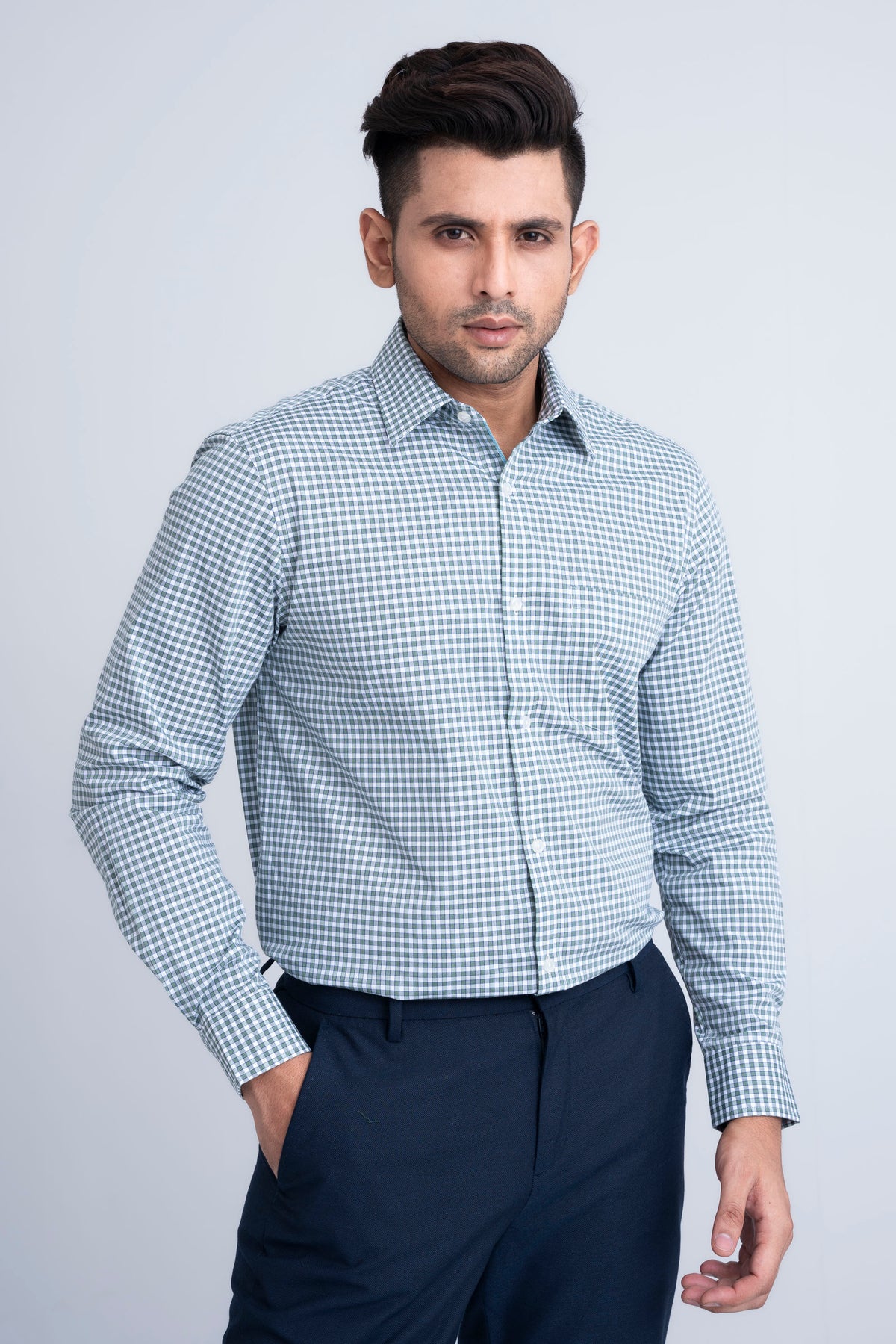 Regular Fit Gingham Check Templeton Formal Shirt