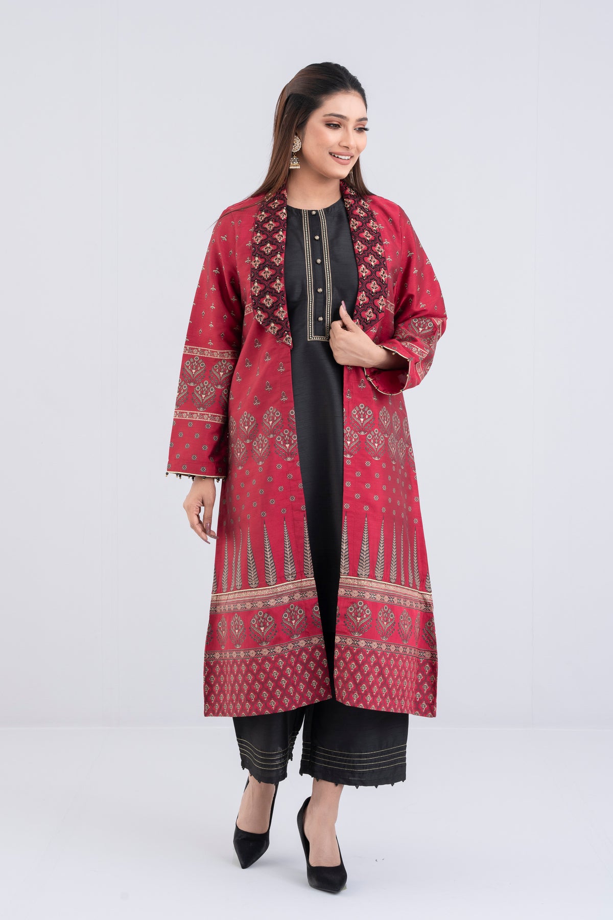 Ready-to-wear Embroidered and Printed Three-Piece Semi-Formal