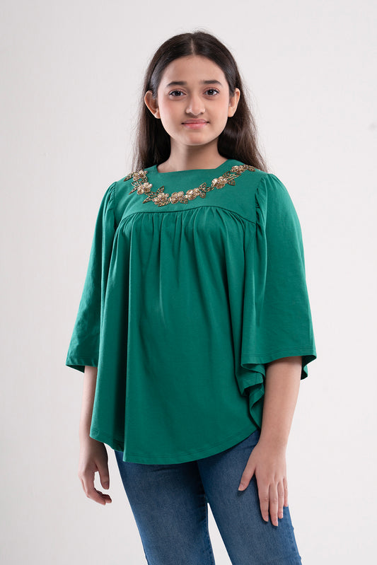 Junior Girls Knit Fashion Top (10-14 Years)