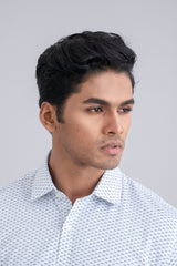 Slim Fit Micro-Printed Templeton Formal Shirt