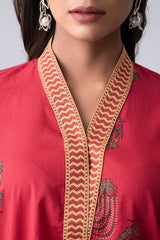 Short-Length Embroidered Relaxed Fit Ethnic Kurti