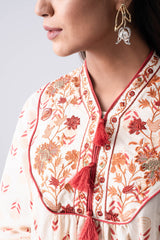 Short-Length Embroidered Relaxed Fit Ethnic Kurti