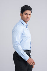 Slim Fit Micro-Printed Templeton Formal Shirt