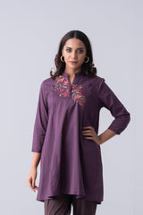 Short-Length Embroidered Smart Fit Ethnic Kurti