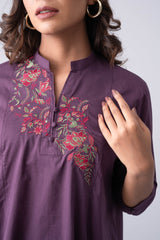 Short-Length Embroidered Smart Fit Ethnic Kurti