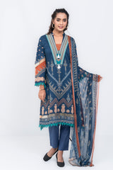 Regular Fit Embroidered Lawn - Three Piece