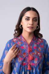 Short-Length Embroidered Relaxed Fit Ethnic Kurti