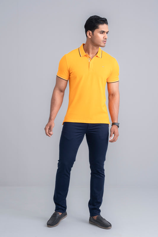 Regular Fit Knitted Pique Polo Shirt