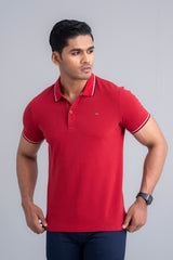 Regular Fit Knitted Pique Polo Shirt