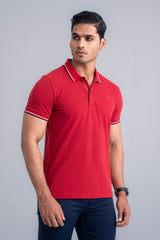 Regular Fit Knitted Pique Polo Shirt