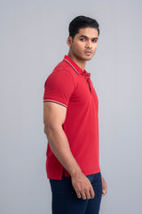 Regular Fit Knitted Pique Polo Shirt