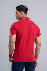 Regular Fit Knitted Pique Polo Shirt