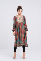 Allover Printed Viscose Ethnic Kurta - One Piece