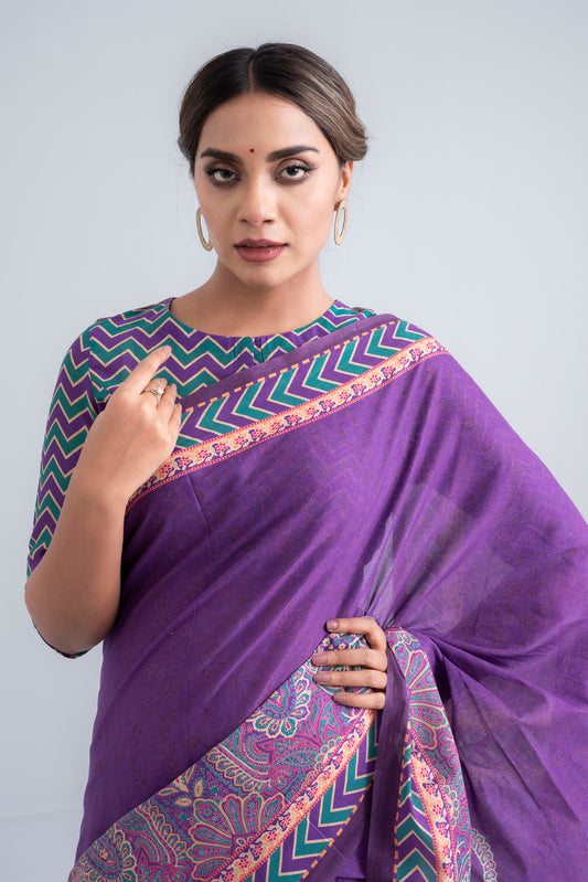 Women's Digital Printed Cottton Saree