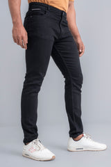 Black Selvedge Tapered Fit Jeans