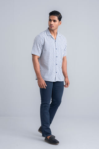 Men's Checkerd Casual Cotton Shirt