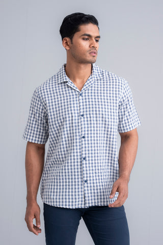 Men's Checkerd Casual Cotton Shirt