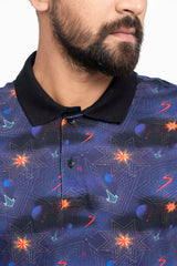 'Captain Marvel'-Themed Printed Polo Shirt - Marvel