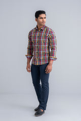 Men's Checkered Cotton Casual Shirt