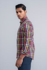 Men's Checkered Cotton Casual Shirt