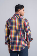 Men's Checkered Cotton Casual Shirt