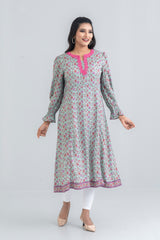 Digital Printed Viscose Ethnic Kurta - One Piece