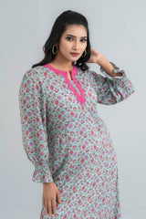 Digital Printed Viscose Ethnic Kurta - One Piece