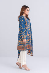 Relaxed Fit Khaddar Two-Piece Lawn with Chiffon Dupatta