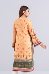 Digital Printed Lawn Kurta - One Piece