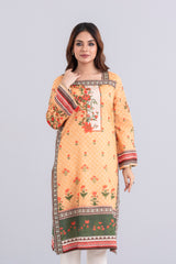 Digital Printed Lawn Kurta - One Piece