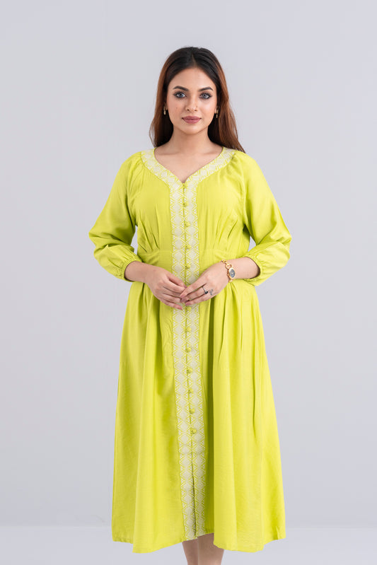 Long-Length Ethnic Kurta - One Piece