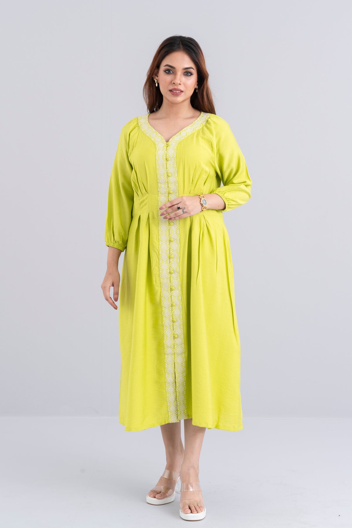 Long-Length Ethnic Kurta - One Piece