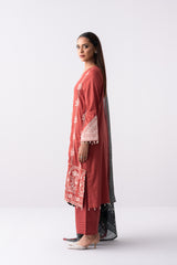 Long-Length Sequins Embroidered Smart Fit Lawn with Silk Dupatta