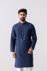 Regular Fit Jacquard Cotton Semi-Formal Panjabi