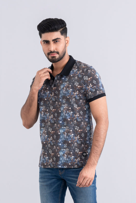 Digital Printed Jersey Fabric Polo Shirt