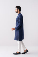 Regular Fit Jacquard Cotton Semi-Formal Panjabi