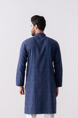 Regular Fit Jacquard Cotton Semi-Formal Panjabi