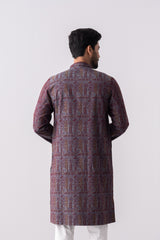 Regular Fit Jacquard Cotton Semi-Formal Panjabi