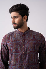 Regular Fit Jacquard Cotton Semi-Formal Panjabi