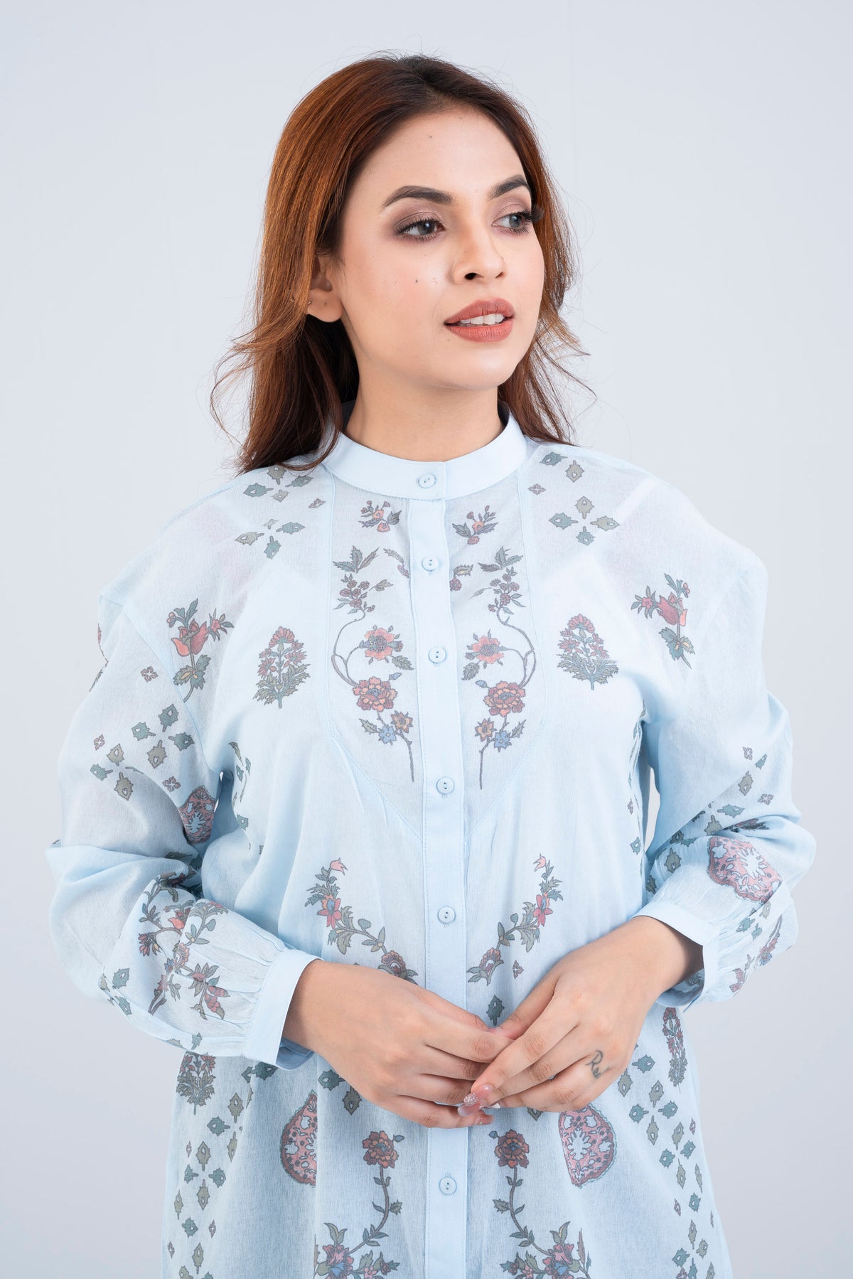 Relaxed Fit Georgette Floral Casual Shirt