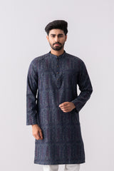 Regular Fit Jacquard Cotton Semi-Formal Panjabi