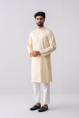 Regular Fit Jacquard Cotton Semi-Formal Panjabi