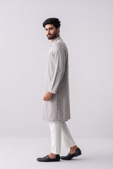 Regular Fit Jacquard Cotton Semi-Formal Panjabi