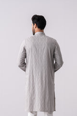 Regular Fit Jacquard Cotton Semi-Formal Panjabi