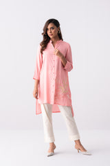 Short-Length Smart Fit Embroidered Viscose Ethnic Kurti