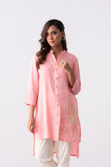 Short-Length Smart Fit Embroidered Viscose Ethnic Kurti