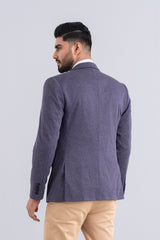 Slim Fit Knit Interlock Blazer