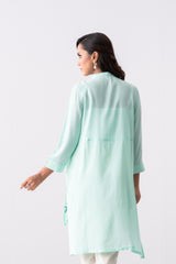 Short-Length Smart Fit Embroidered Viscose Ethnic Kurti