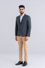 Classic Fit Hound's Tooth Textured Blazer